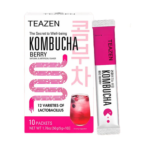 TEAZEN Kombucha Rode Bessen – 10 zakjes