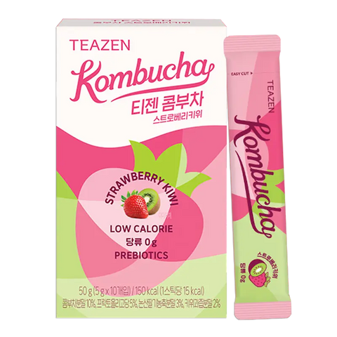 TEAZEN Kombucha Aardbei Kiwi – 10 sticks