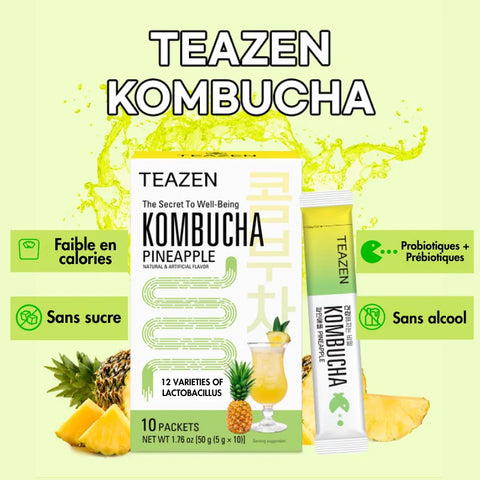 TEAZEN Ananas Kombucha – 10 zakjes