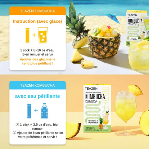 TEAZEN Ananas Kombucha – 10 zakjes