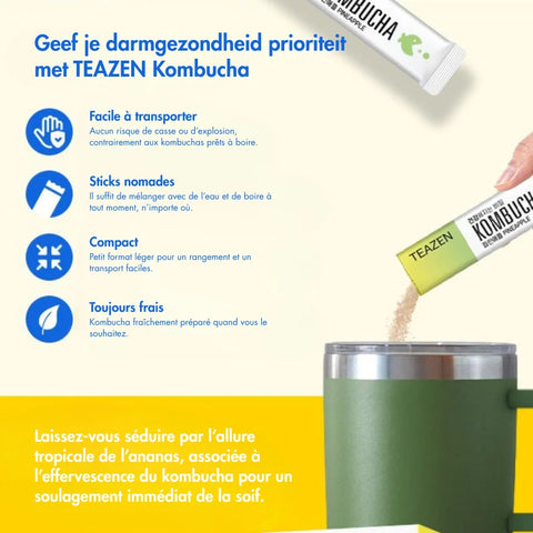 TEAZEN Ananas Kombucha – 10 zakjes