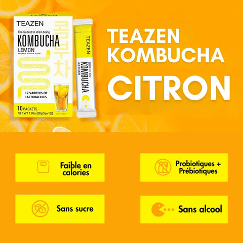 TEAZEN Classic Lemon Kombucha – 10 zakjes