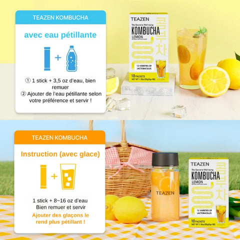 TEAZEN Classic Lemon Kombucha – 10 zakjes