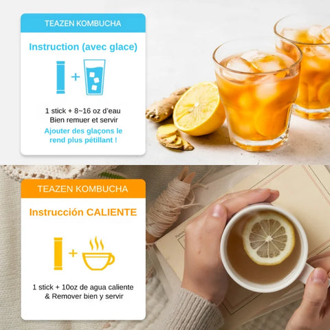 TEAZEN Kombucha Citroen Gember – 10 sticks