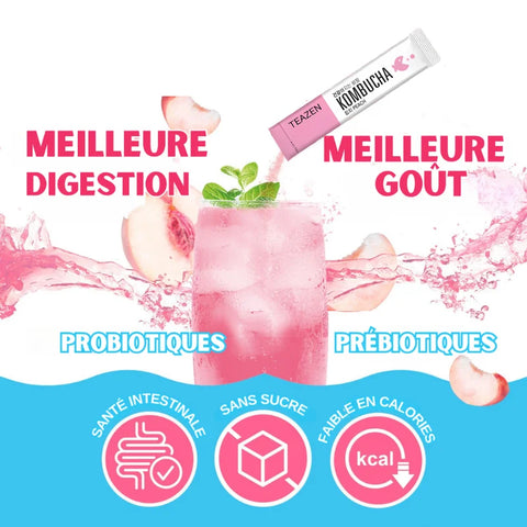 TEAZEN Perzik Kombucha – 10 zakjes