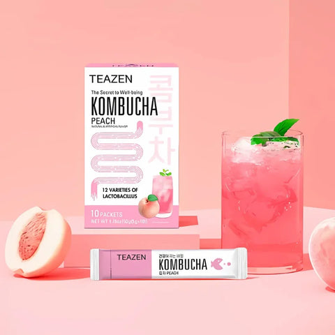 TEAZEN Perzik Kombucha – 10 zakjes