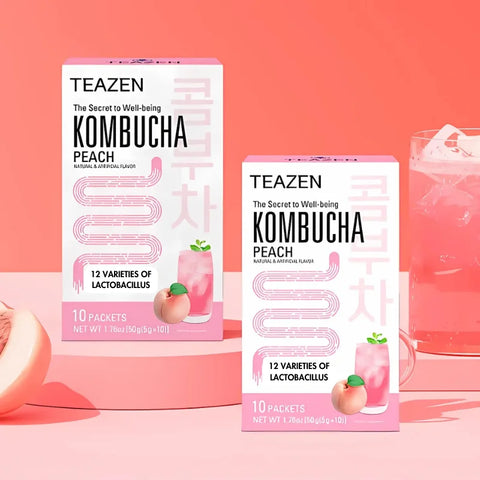 TEAZEN Perzik Kombucha – 10 zakjes