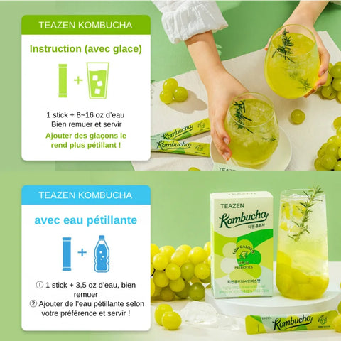 TEAZEN Kombucha Druivenmuscat – 10 sticks